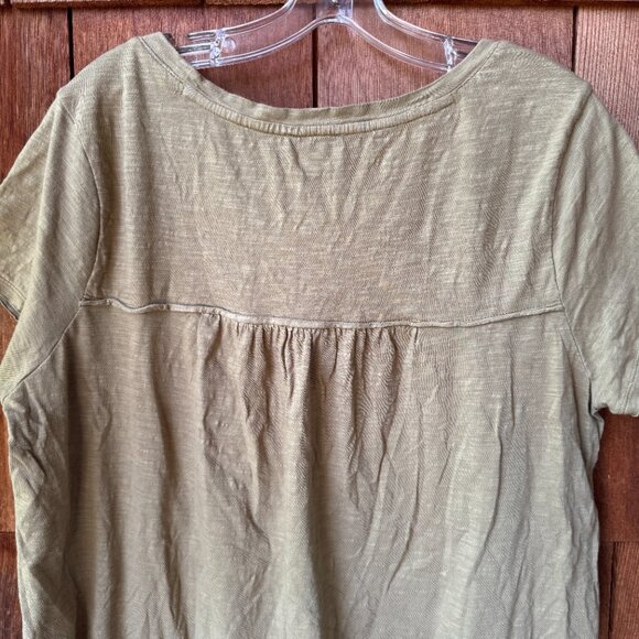 EUC Sundance Perfect Tee Babydoll Rolled Hem Olive Short Sleeve in Women's XL - Picture 4 of 8